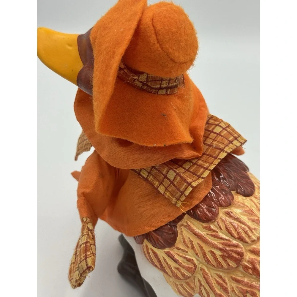 Vintage Ceramic Farmer Or Scarecrow Duck Thanksgiving Fall